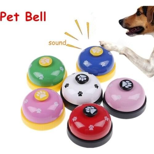 1PCS Cute Pet training bell dog toys Puppy Pet Call Dog paw print ringer pet supplies