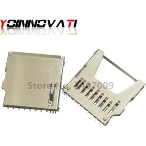 10PCS/lot SD memory card holder Card slot 11P SD long body socket Without self-elastic SD card holder Standard type large card