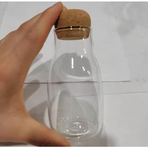 12 X 150ml Clear High Borosilicate Glass Bottle with Cork Cap 5oz Empty Food Storage Container Jar Pot for Home Kitchen
