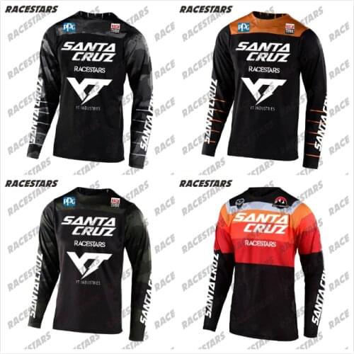 2021 Santa Cruz Downhill Mountain Motocross Cycling Jersey Long Sleeve Bike Enduro MTB Bicycle Jeresy Wear Ropa Maillot Ciclismo
