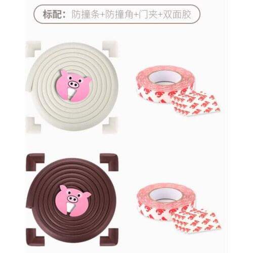 4.6M Baby Safety Protector Edge Corner Rubber Foam for Desk Table Edge Anti-Collision with Door Clip Guard Strip Softener Bumper