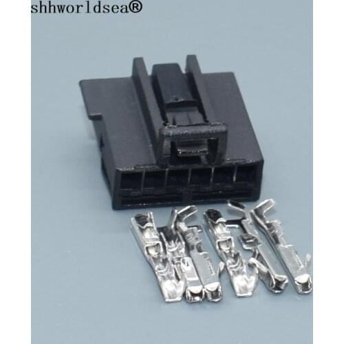 Shhworldsea 6 pin auto electric cable connector plug wiring unsealed connector plug 1-969508-2