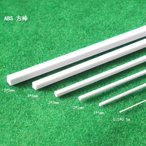 ABS Solid Square Bar DIY Sand Table Architectural Model Scenery Decorative Materials Model Reform Stick Plastic Rods Accessory