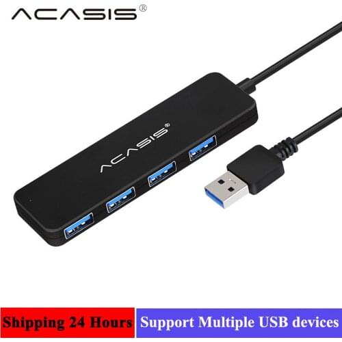 Acasis USB 3.0 Hub 4 Port Multi USB Hub 2.0 with Power Adapter Hub USB 3,0 for PC Computer Accessories USB Splitter for Macbook