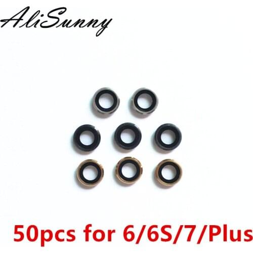 AliSunny 50pcs Back Camera Frame Lens for iPhone 6S 6 7 Plus 7Plus 6G 6Plus 6SP Rear Camera Glass Cover Ring Ringer Parts