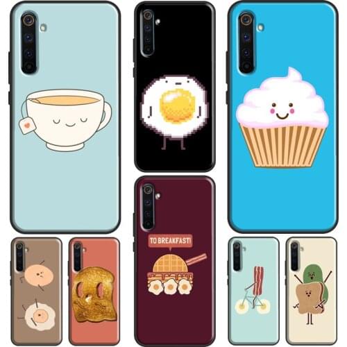 Have Breakfast Egg Case For OnePlus 8T 7T Nord 9R 7 8 9 Pro Cover For Realme GT Neo Q3 7 i 6 8 Pro C3 C21 C15