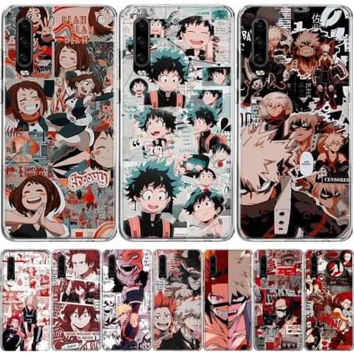 My Hero Academia Manga Phone Case For Huawei Mate 30 20 10 P40 P30 P20 P10 Pro Lite P Smart Z Plus 2019 2018 Cover Coque