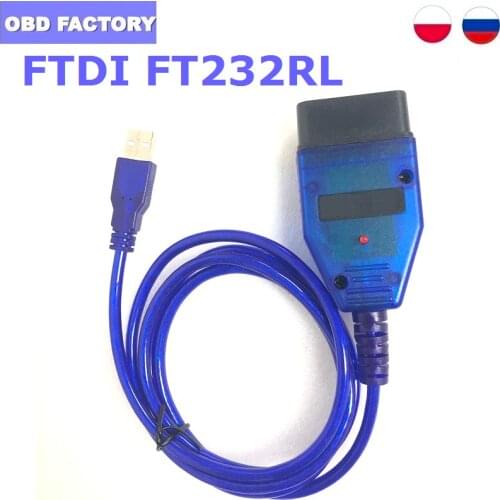 KKL 409 VAG-COM KKL USB Cable FT232RL KKL VAGCOM 409.1 OBD2 II OBD2 Diagnostic Scanner for Vag-Com Interface