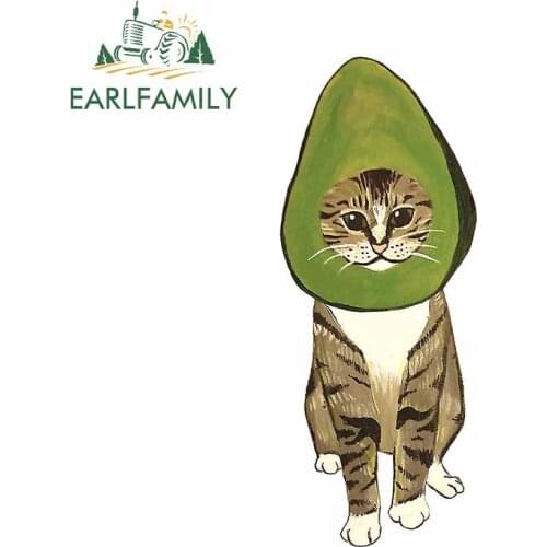 EARLFAMILY 13cm x 5.3cm for Kiwi Kitten Headgear Bumper Windows Waterproof Cartoon Car Stickers Decal Refrigerator Car Styling