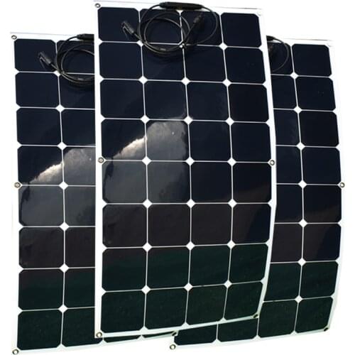 Sunpower Flexible Solar Panel 100W 12V Solar Panels System 200W 300W USA Imported Cell Battery Charger For Camping RV Boat