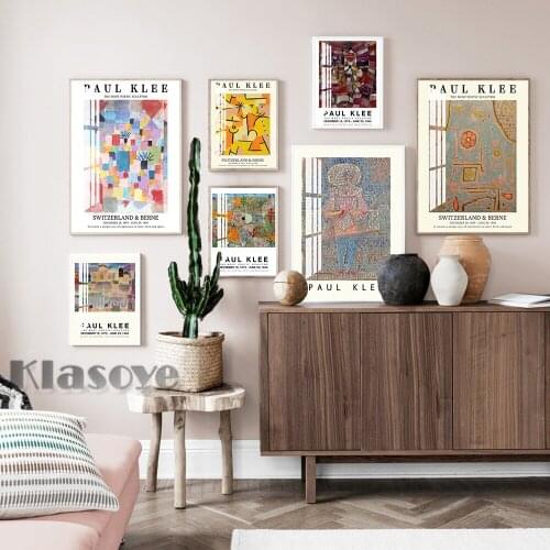 Paul Klee Pointillism Art Prints Poster Abstract Expressionism Exhibition Museum Canvas Painting Surrealism Cubism Wall Decor