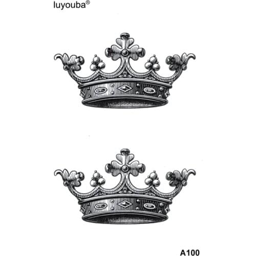 Imperial Crown Waterproof Temporary Tattoos Men Tatuajes Temporales Sleeve Tatoo Henna Tatuagem kit tattoo henna body Art Tattoo