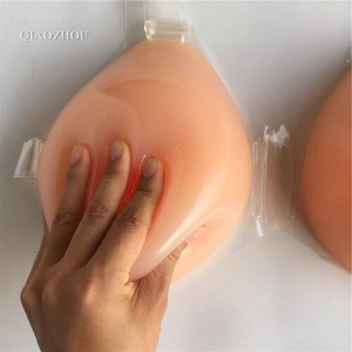 2400g Crossdresser Silicone Breast Forms With Straps Cosplay CD TS False Boobs