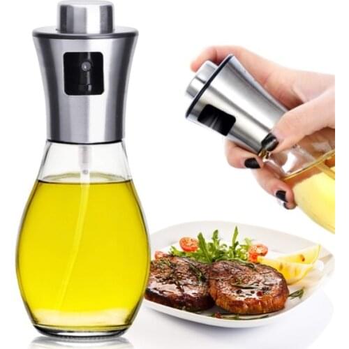 Kitchen oil dispenser spray bottle water pump bbq sprayer glass oil sprayer olive oil sause dispenser 200ml