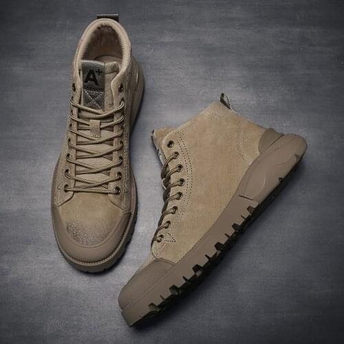 2020 new mens boots winter boots British trend mens boots retro boots tide tool shoes fashion mens retro style work shoes