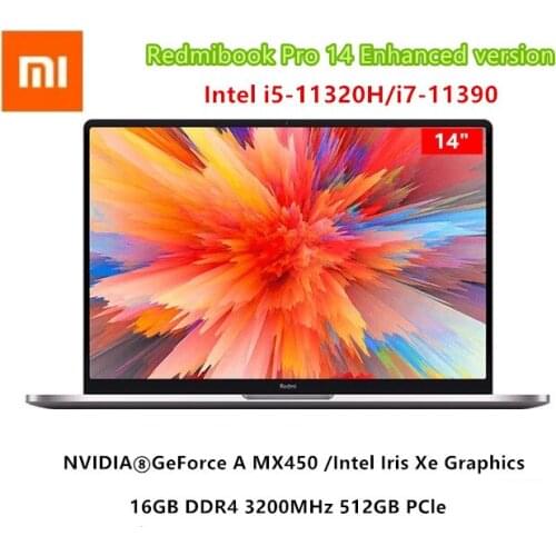 Xiaomi Redmibook Pro 14 Enhanced version 2021 Laptop i7-11390H/ i5-11320H Notebook 14 Inch 16 RAM 512GB SSD MX450 Windows 10