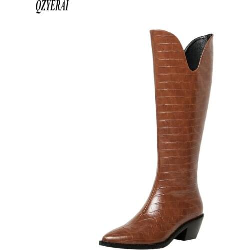 New arrival winter women boots natural Genuine leather Motorcycle boots western boots pointed Female shoes snow boots cowhide