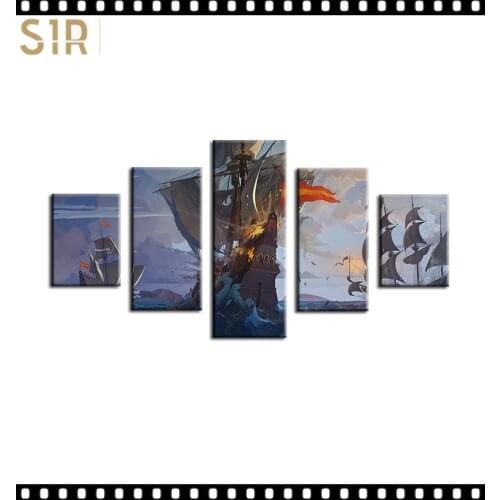 Anime Movie Posters Wall Art 5 Pieces Canvas Painting Poster Pictures Home Decor Living Room HD Printed Poster Wall Painting