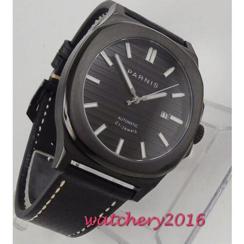 Relogio Masculino Mens Watch Top Brand Luxury Men Military Sapphire Glass Wristwatch PVD MiyotaAutomatic Watch parnis relogios