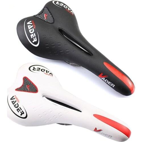Vader Breathable Cycling Saddle White Black MTB Mountain Road Bike Seat Women Men Waterproof Pu Leather Comfort Bicycle Saddle