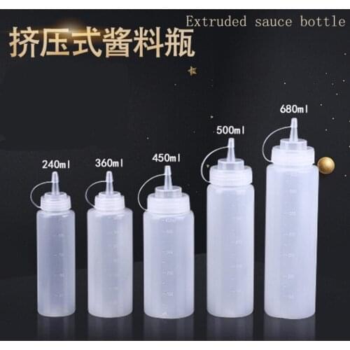 Sauce Vinegar Oil Ketchup Gravy Cruet Kitchen Accessories Gravy Boat Plastic Condiment Dispenser Squeeze Bottle extruded bottle