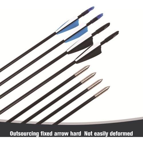 Archery Fiberglass Arrows 80cm Hunting Target Arrows for Recurve Bow Traditional Longbow with Fixed Arrows Tips 6MM Arrow Nocks