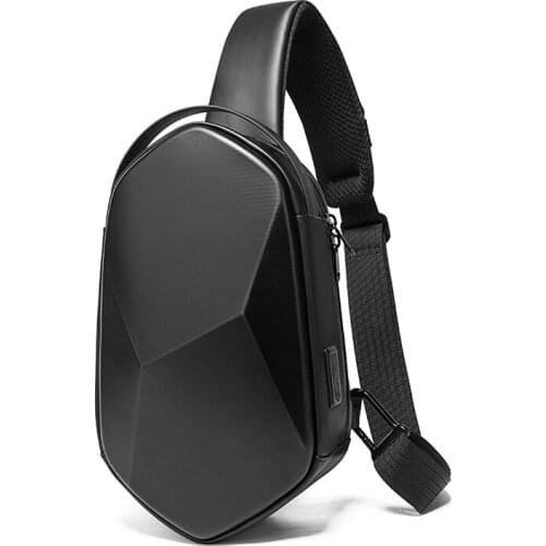 Chest Bag Hard Shell Design Multifunctional USB Charging Waterproof Anti-stain Short Trip Crossbody Bags Pack