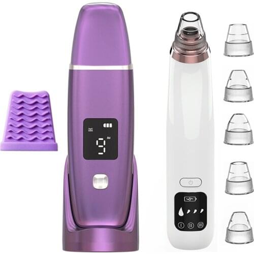 Ultrasonic Skin Scrubber Face Pore Cleaner Exfoliator Vacuum Suction Blackhead Remover Deep Cleansing Beauty Skin Care
