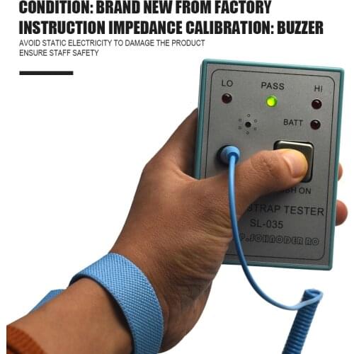 SL-035 Static Electricity ESD Wrist Strap Tester For Anti-static Wrist Strap Ground Wire Connection Cushion Connecting