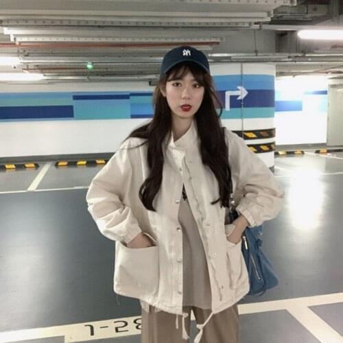 Spring 2021 New Retro salt coat womens Korean version loose fashion trend versatile work clothes long sleeved top