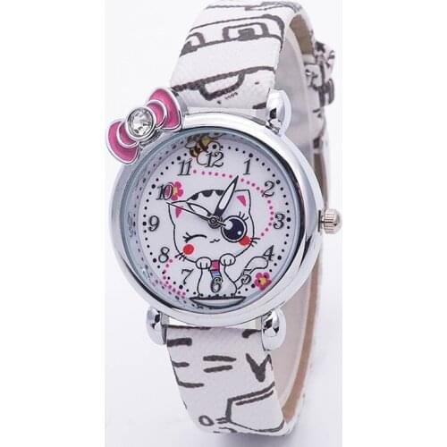 Cartoons Womens Watches Luxury Wristwatch Fashion Digital Clock PU Material Strap Durable Casual Girl watch Gifts Quartz watch