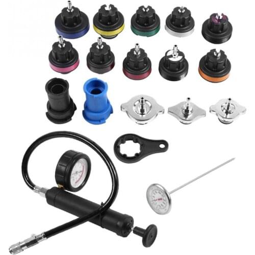 1Set/18pcs Water Tank Leak Detector Car Cooling System Tester Kit Cooling System Tester Universal Car Tools Car Diagnostic Tools