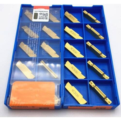10PCS MGMN300 M NC3030 separation slotted carbide blade 3mm MNMG300 metal lathe milling cutter turning tool