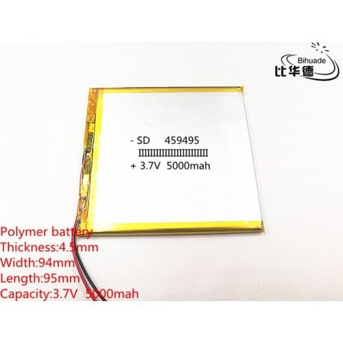 10pcs/lot 3.7V,5000mAH 459495 (polymer lithium ion battery) Li-ion battery for tablet pc 7 inch 8 inch 9inch