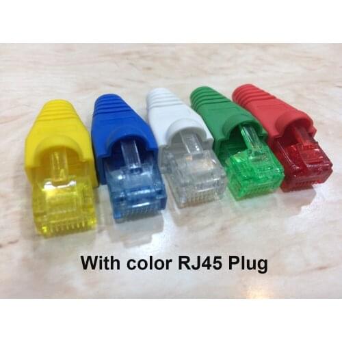 20Pcs RJ-45 CAT6 CAT5e Adapter Cap Ethernet Network Cable Connector Plugs RJ45 Caps Cat 5 CAT6 Protective Sleeve Accessories