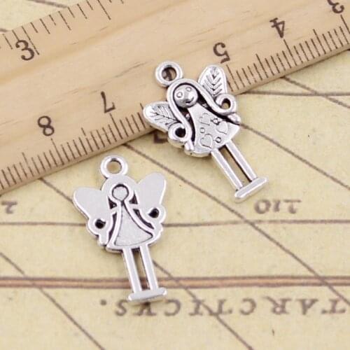 20pcs Charms Guardian Angel Girl 25x14mm Tibetan Silver Color Pendants Antique Jewelry Making DIY Handmade Craft Pendant