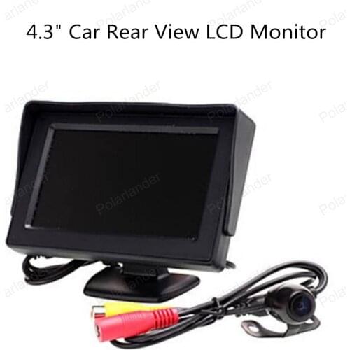 4.3 inch 480x234 Car Rear View LCD Monitor/Camera Alarm Security System Support Desktop Display