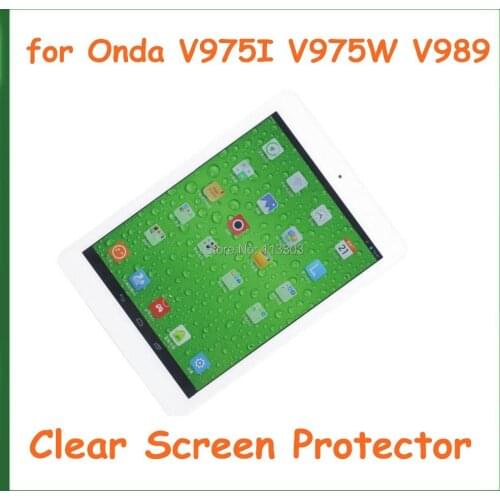 5pcs Clear Screen Protector Protective Film for Onda V975I V975W V989 9.7 inch Tablet PC No Retail Package Size 237.8*166mm