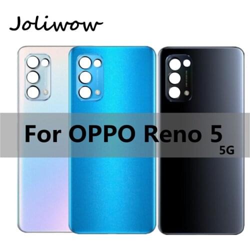 6.43 inch For OPPO Reno 5 Back Battery Cover Rear Housing Door Glass Case with lens for Oppo Reno5 Battery Cover