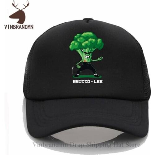 Brocco Lee Baseball cap Funny Vegetable with Nunchuck cap Porady Kung Fu Bruce Original sun hat Jeet Kune Do casual Fishing hats