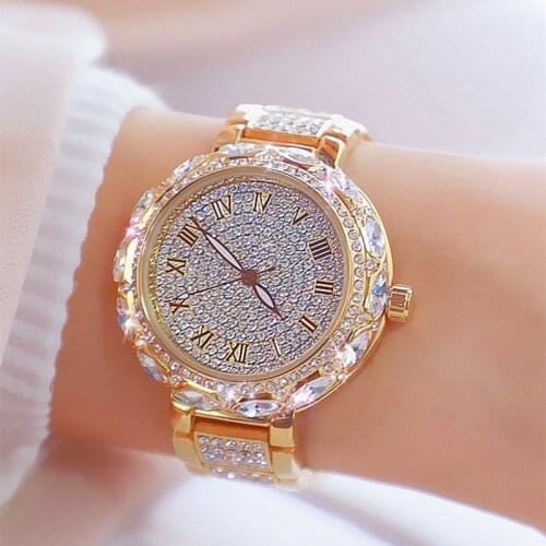 Women Watches 2020 Top Luxury Brand Rhinestone Crystal Ladies Quartz Watch Gold Clock Wrist For Women Dropshiping montre femme