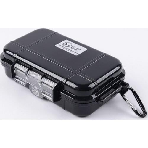 Outdoor Shockproof Survival Waterproof Storage Case Box Container Black for Camping Boating Fishing Tubing Swimming Kayaking