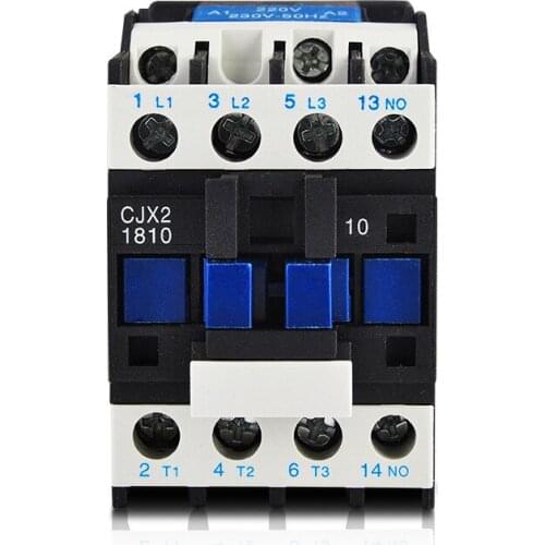 CJX2-1810 lc1 ac contator 18a 3-polo da fase nenhuma tensão da bobina AC380 v 220 v 110 v 36 v 24 v 50 hz trilho do ruído monta