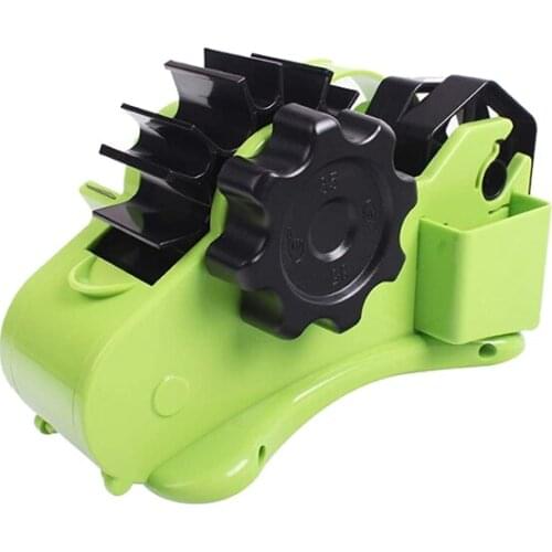 Packaging Tape Dispenser with Compartment Slot and 1Inch & 3Inch Dual-Roll Cores,Semi-Automatic Desk Dispenser