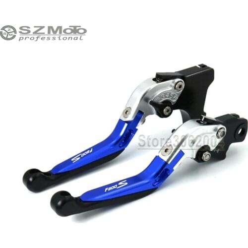 For BMW F800S F800 S 2006-2014 2013 Aluminum Motorcycle Accessories Folding Extendable Adjustable Brakes Clutch Levers With LOGO