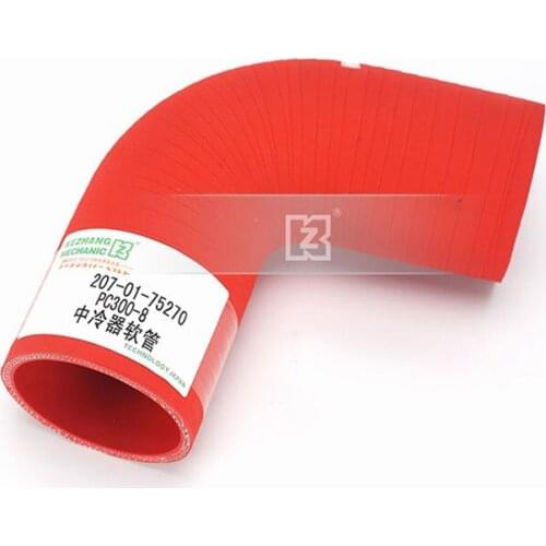 For Excavator Komatsu PC300-8 Intercooler Hose Intercooler Rubber Air Hose 207-01-75270