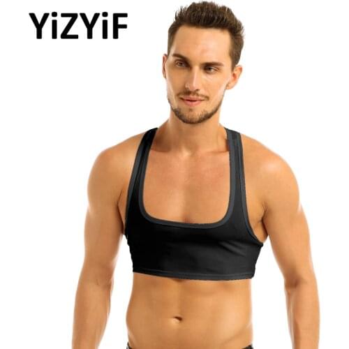 Men Sissy Sports Bra Training Tank Top Sexy Lingerie Underwear Bikini Erotic Lingerie Top Party Clothes Clubwear