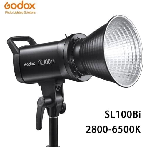 Godox SL100Bi SL100 Bi 100W 2800-6500K Bi-color LCD Panel LED Video Light Continuous Output Bowens Mount Studio Light