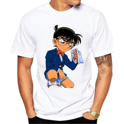 Detective Conan Printed Men T-Shirt Short Sleeve O-neck Tops Popular Summer T Shirt Novelty Tee Shirt Harajuku Streetwear