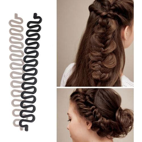 Women Hair Braid Tool Holder Clip Wave Hair Braiding Tool Weave Hair Braider Roller Hair Twist Styling Tool DIY Accessories